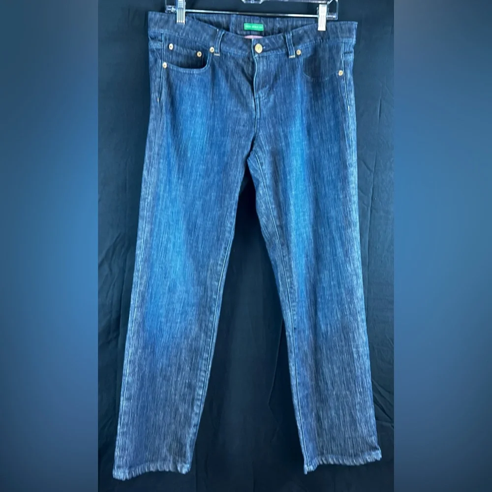 Lilly Pulitzer Palm Beach Fit Dark Blue Denim Jeans | Size 10